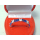 Dámsky strieborný prsteň modré zirkóny,ródium VPS56263 925/1000 2,63 g