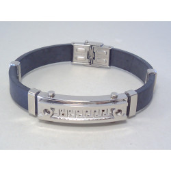 Oceľový pánsky náramok oceľ koža VNO2152480 316/L 24,80 g
