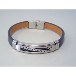 Pánsky náramok oceľ,koža s platničkou VNO211501 316/L 15,01 g