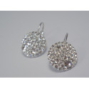 Dámske ródiované strieborné naušnice kamienky swarovski VAS305 925/1000 3,05 g