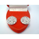 Dámske ródiované strieborné naušnice kamienky swarovski VAS305 925/1000 3,05 g