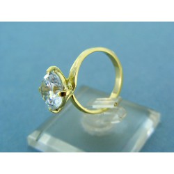 Zlatý dámsky prsteň žlté zlato s veľkým zirkónom VP48345Z