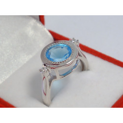 Dámsky strieborný prsteň ródium zirkón DPS55397 925/1000 3,97 g