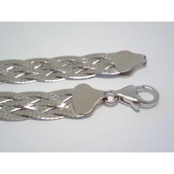 Strieborná dámska retiazka prepletaná ródium DRS4551782 925/1000 17,82g