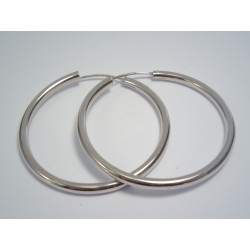 Dámske ohrúhle naušnice ródiované 925/1000 7,76 g