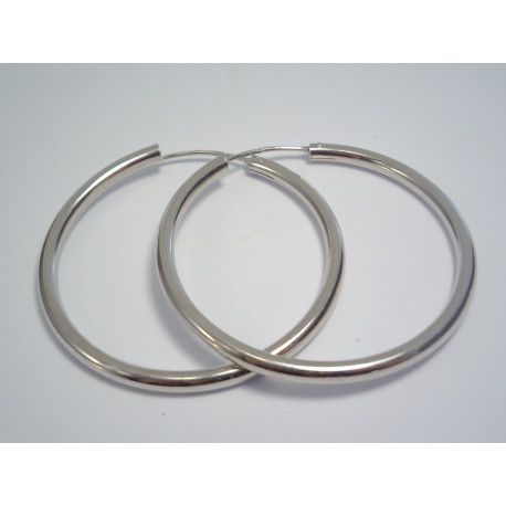 Dámske ohrúhle naušnice ródiované 925/1000 7,76 g