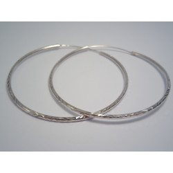 Dámske strieborné naušnice kruhy s jemným vzorom DAS465 925/1000 4,65 g