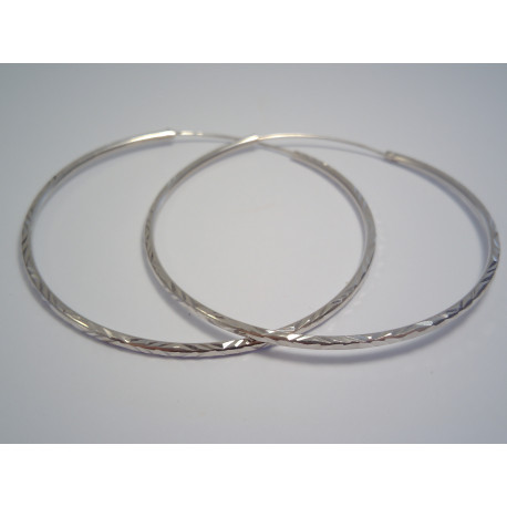 Dámske strieborné naušnice kruhy s jemným vzorom DAS465 925/1000 4,65 g
