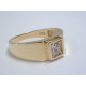 Zlatý prsteň pánsky žlté zlato zirkón DP65484Z 14 karátov 585/1000 4,84 g