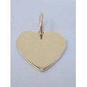 Zlatý prívesok platnička tvar srdca hladký povrch DI094Z žlté zlato 14 karátov 585/1000 0,94 g