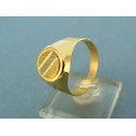Zlatý pánsky prsteň dvojfarebné zlato okrúhly tvar VP66663V