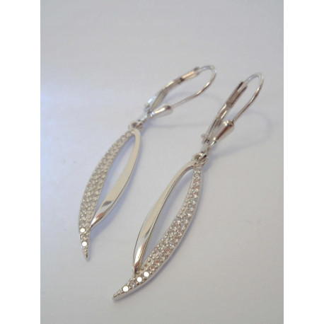 Strieborné dámske visiace naušnice  zirkóniky DAS237 925/1000 2,37 g