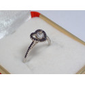 Strieborný dámsky prsteň Srdiečko so zirkónikmi DPS59178 925/1000 1,78 g