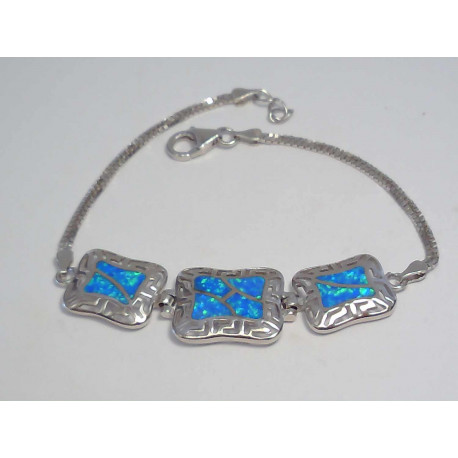 Strieborný dámsky náramok modrý opál VNS195769 925/1000 7,69g