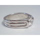 Strieborný dámsky prsteň číry kameň vzorovaná obruč DPS60655 925/1000 6,55 g