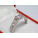 Strieborný dámsky prsteň kamienky ródium DPS55267 925/1000 2,67 g