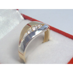 Zlatý dámsky prsteň viacfarebné zlato kamienky DP58238V 14 karátov 585/1000 2,38 g