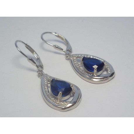 Strieborné dámske visiace náušnice zirkón DAS439 925/1000 4,39g