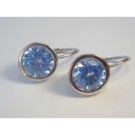 Strieborné dámske náušnice farebný zirkón DAS391 925/1000 3,91g