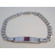 Strieborný náramok s platničkou ródium DNS211087 925/1000 10,87g