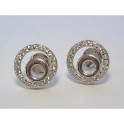 Strieborné dámske napichovacie náušnice zirkóny DAS143 925/1000 1,43g