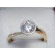 Zaujímavý dámsky zlatý prsteň viacfarebné zlato zirkón VP55240V 14 karátov 585/1000 2,40 g
