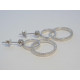 Ródiované dámske visiace naušnice s kamienkami Ródium VAS324 925/1000 3,24 g