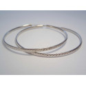 Strieborné dámske náušnice kruhy ródium VAS653 925/1000 6,53g