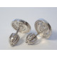 Strieborné dámske šrubovacie naušnice s kamienkami ródium VAS229 925/1000 2,29 g