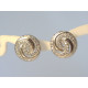 Strieborné dámske šrubovacie naušnice s kamienkami ródium VAS229 925/1000 2,29 g