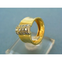 Zlatý prsteň so zirkónikmi žlté zlato VP49384Z