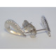 Strieborné dámske napichovacie naušnice ródium kamienky VAS136 925/1000 1,36 g