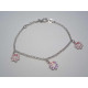 Strieborný detský náramok s príveskami ródium VNS14242 925/1000 2,42g