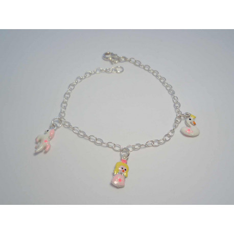 Strieborný detský náramok s príveskami VNS13326 925/1000 3,26g