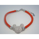 Strieborný dámsky prívesok MICKEY na červenej šnúrke ródium,zirkóny VNS16308 925/1000 3,08 g