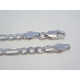 Ródiovaný pánsky náramok vzor Figaro VNS18307 925/1000 3,07 g