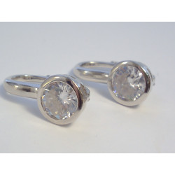 Dámske strieborné naušnice číry zirkón ródium VAS305 925/1000 3,05 g