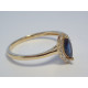 Dámsky zlatý prsteň so zafírom a briliantmi žlté zlato VP56162Z 14 karátov 585/1000 1,62 g