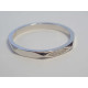 Jednoduchý strieborný prsteň zirkóny, ródium VPS52134 925/1000 1,34g
