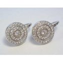 Strieborné dámske náušnice zirkóny, ródium VAS242 925/1000 2,42g