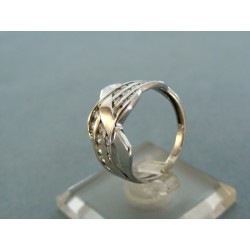 Dámsky prsteň biele zlato dizajnové