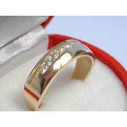 Zlatý dámsky prsteň žlté zlato kamienky VP56222Z 14 karátov 585/1000 2,22 g