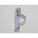 Strieborný prívesok písmeno P ródium DIS119 925/1000 1,19g