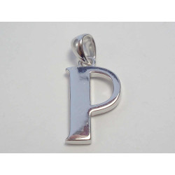 Strieborný prívesok písmeno P ródium DIS119 925/1000 1,19g
