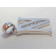 Strieborný prívesok písmeno N zirkóny, ródium VIS147 925/1000 1,47g