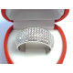 Výrazný dámsky strieborný prsteň s kamienkami ródium DPS57661 925/1000 6,61 g
