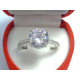 Žiarivý dámsky strieborný prsteň zirkón v korunke ródium DPS55333 925/1000 3,33 g