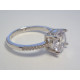 Žiarivý dámsky strieborný prsteň zirkón v korunke ródium DPS55333 925/1000 3,33 g