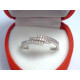 Jednoduchý dámsky strieborný prsteň s kamienkami DPS55154 925/1000 1,54 g