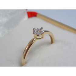 Zlatý dámsky diamantový prsteň zo žltého zlata VP56128Z 14 karátov 585/1000 1,28g